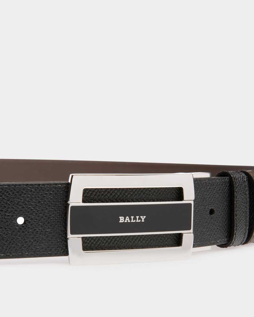 Bally Fabazia Läder 3mm Bälte Herr Svarta | 0147ZSVBE