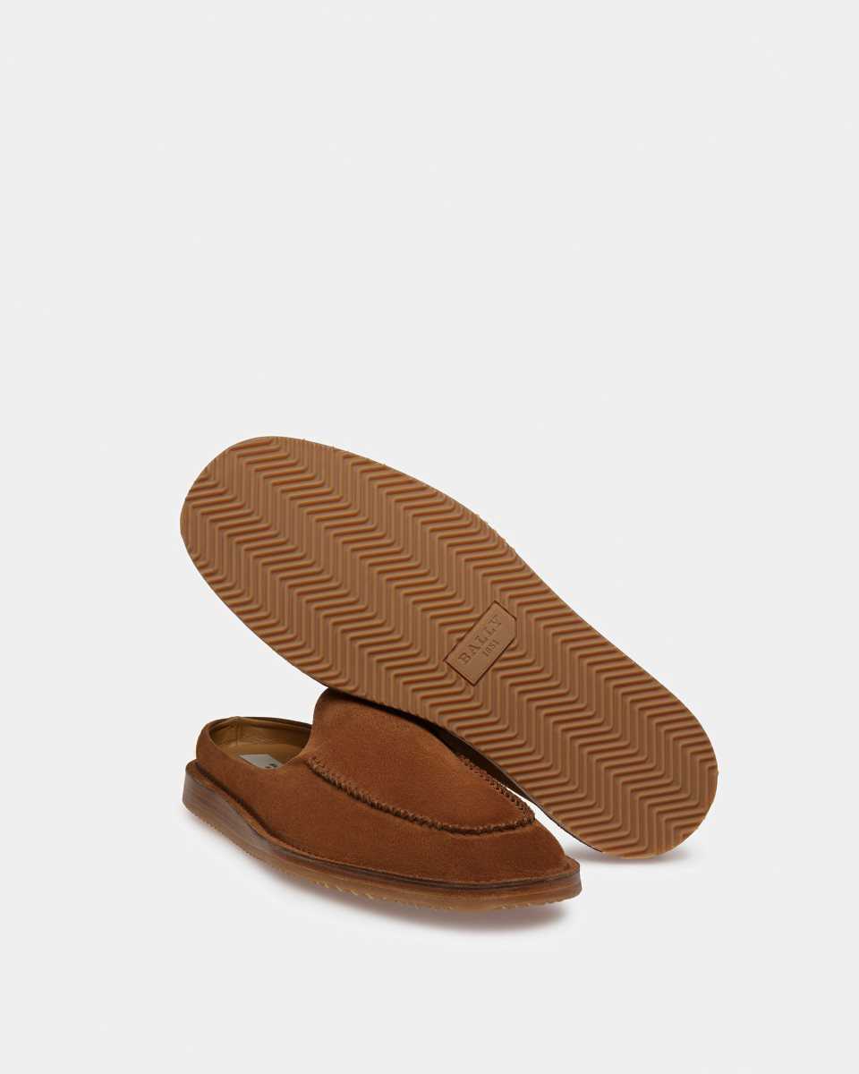 Bally Fosko Läder Slippers Badtofflor Herr Bruna | 3628WOCDP