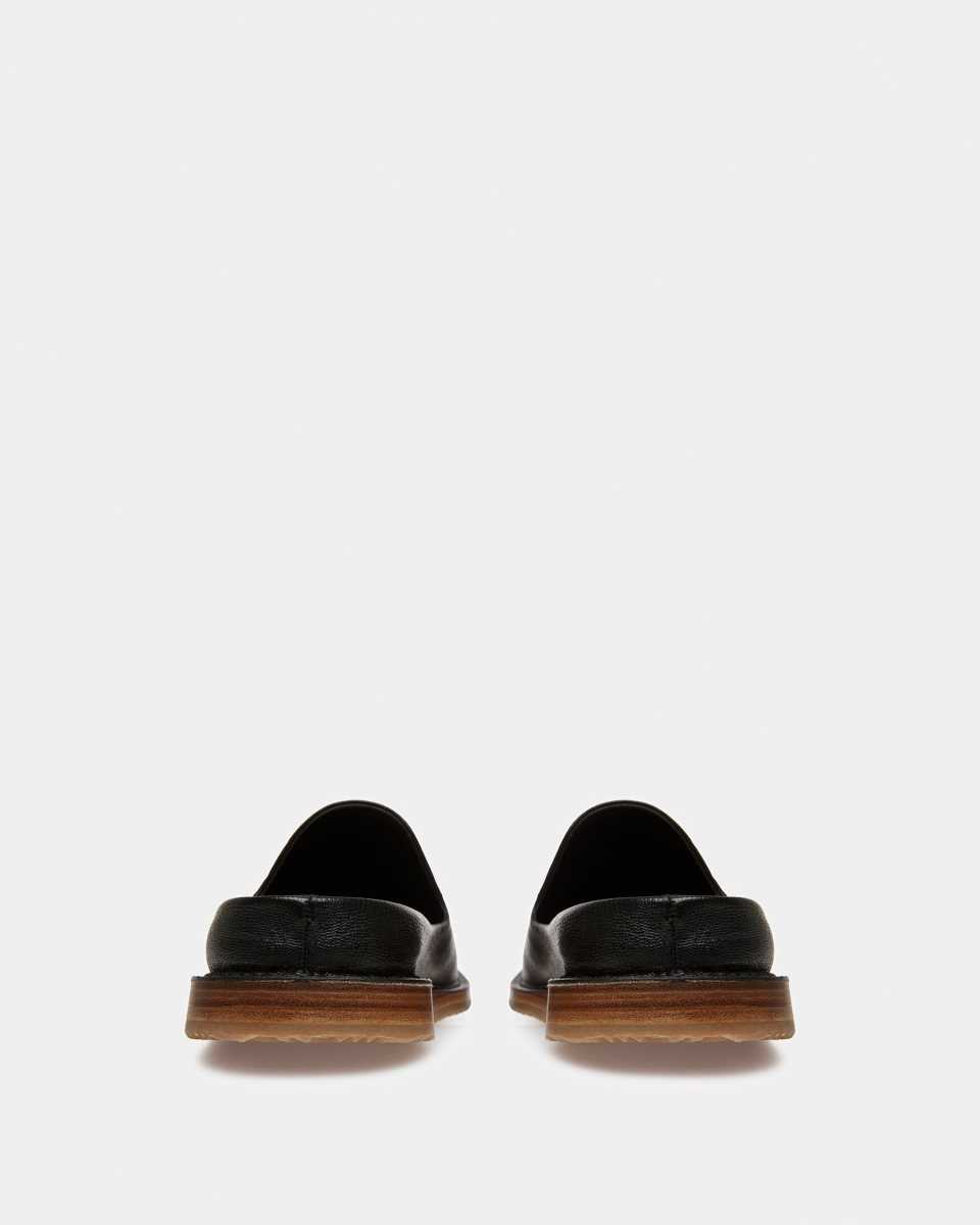 Bally Fosko Läder Slippers Badtofflor Herr Svarta | 9278SQKMC