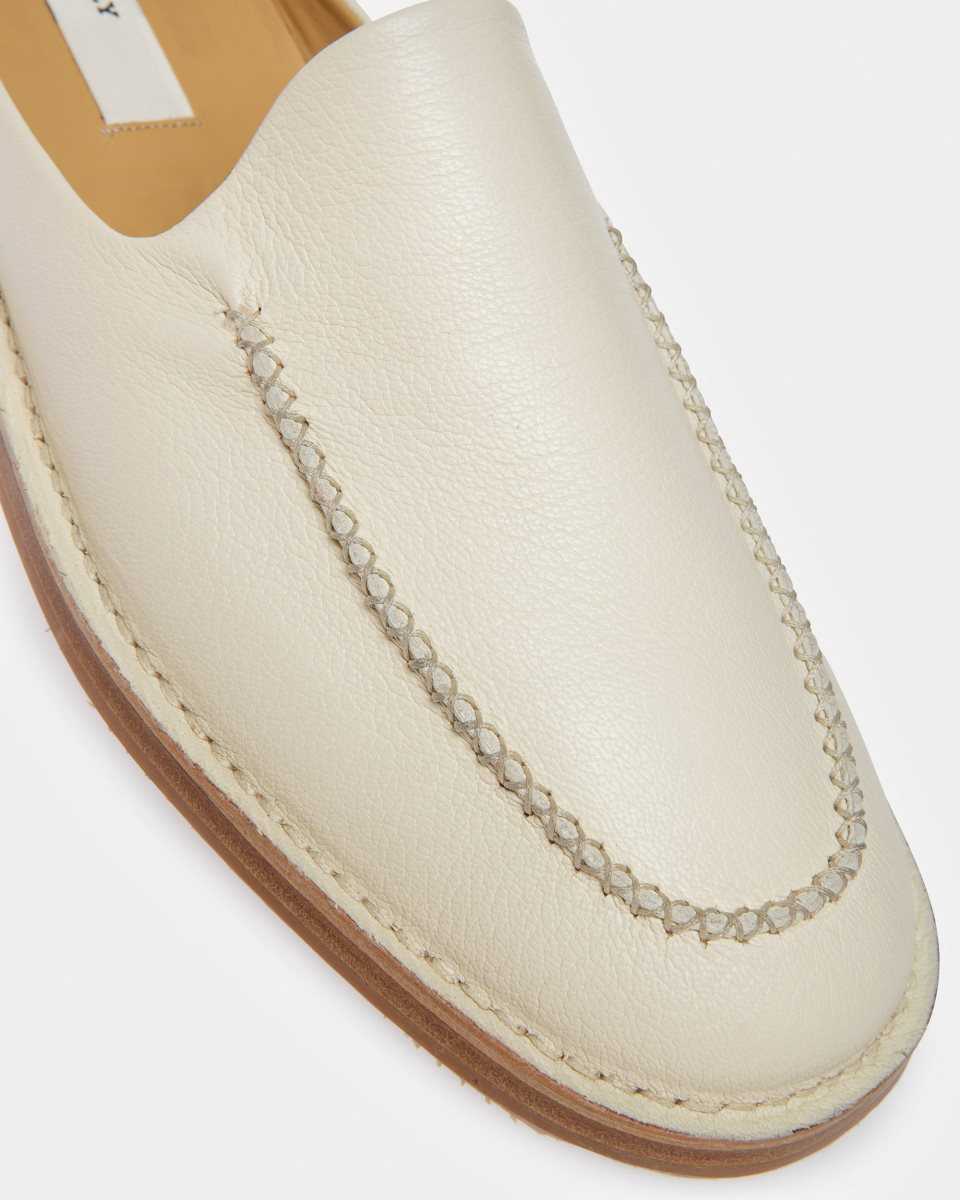 Bally Fosko Läder Slippers Badtofflor Herr Vita | 9328WXFRL