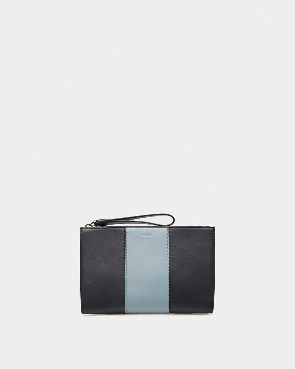 Bally Haig Läder Clutch Väska Herr Blå | 4098WEIBY