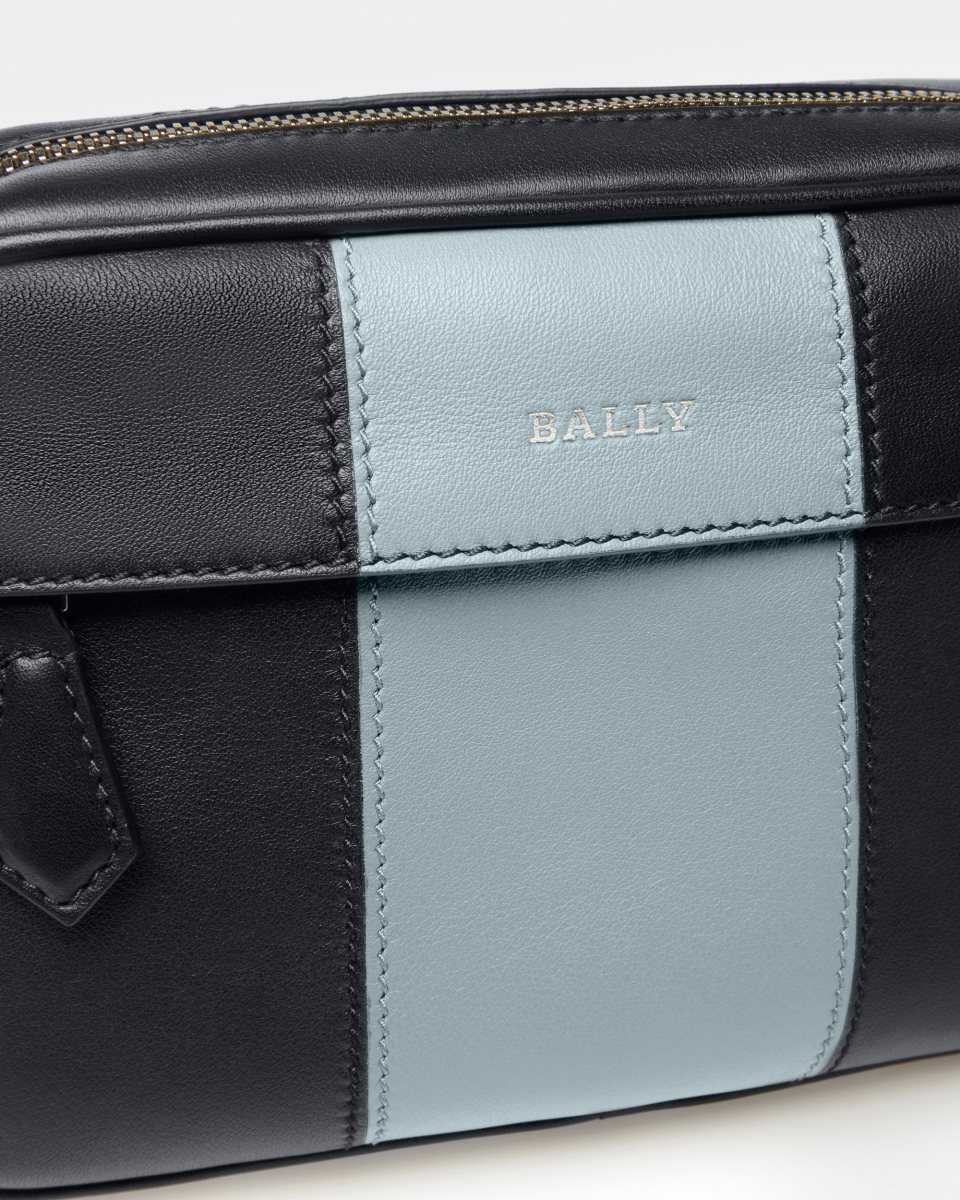 Bally Hal Läder Messenger Väska Herr Blå | 6805TRWEK