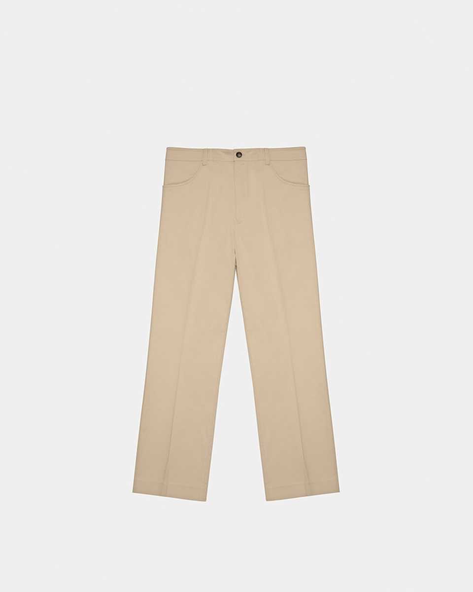 Bally Hetero Flare Trousers Bomull Byxor Herr Beige | 9285FPESO