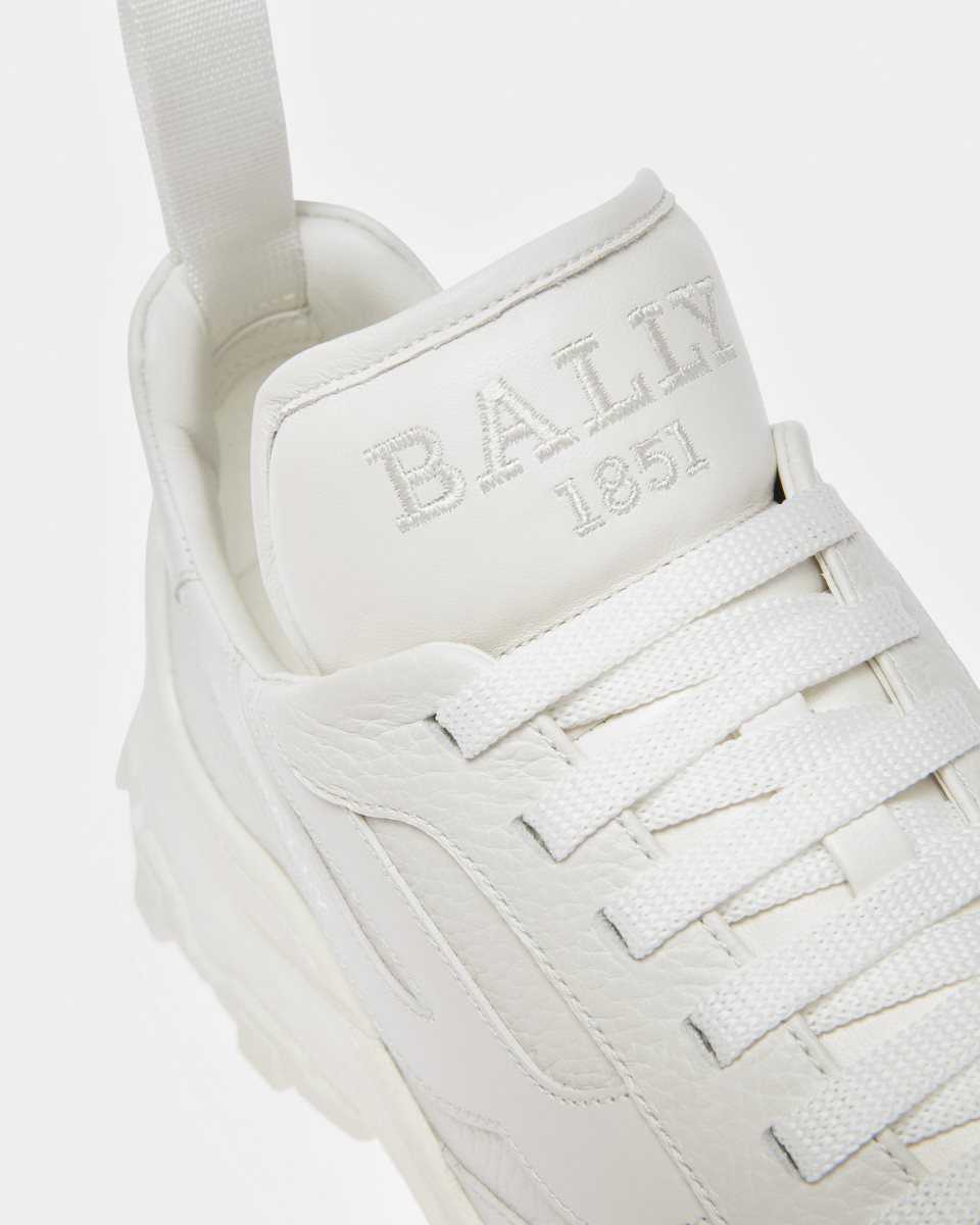 Bally Holden Läder Sneakers Herr Vita | 9602ZUIAS