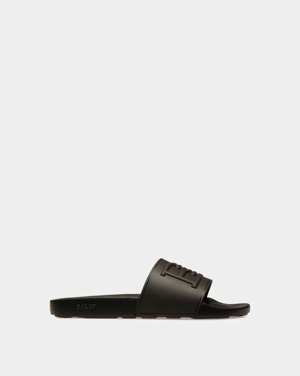 Bally Jaabir Läder Sandals Badtofflor Herr Svarta | 9210CXQMG