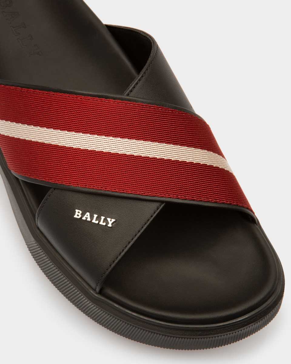 Bally Jake Läder Sandals Badtofflor Herr Olika Färger | 2895ZVNGS