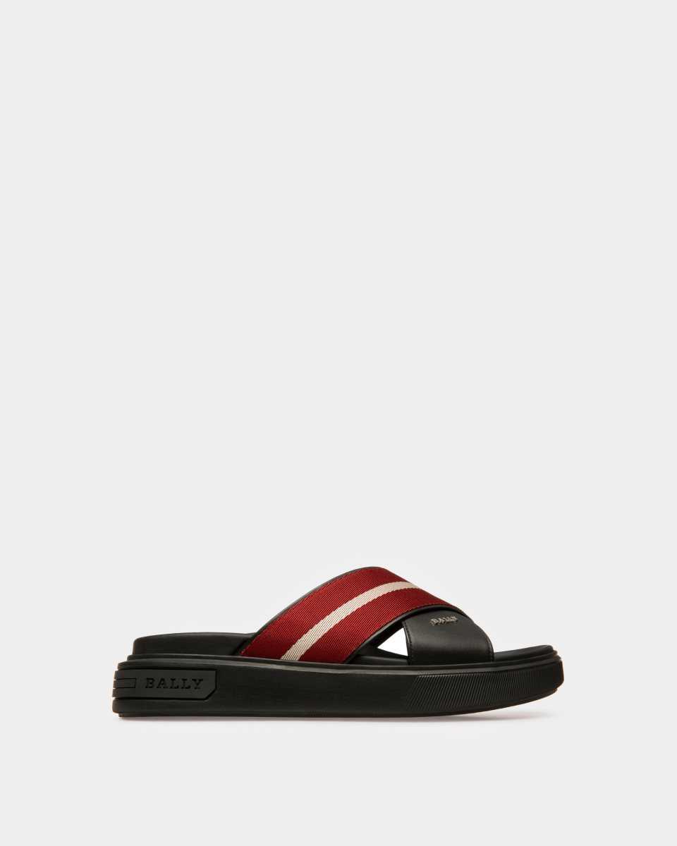 Bally Jake Läder Sandals Badtofflor Herr Olika Färger | 2895ZVNGS