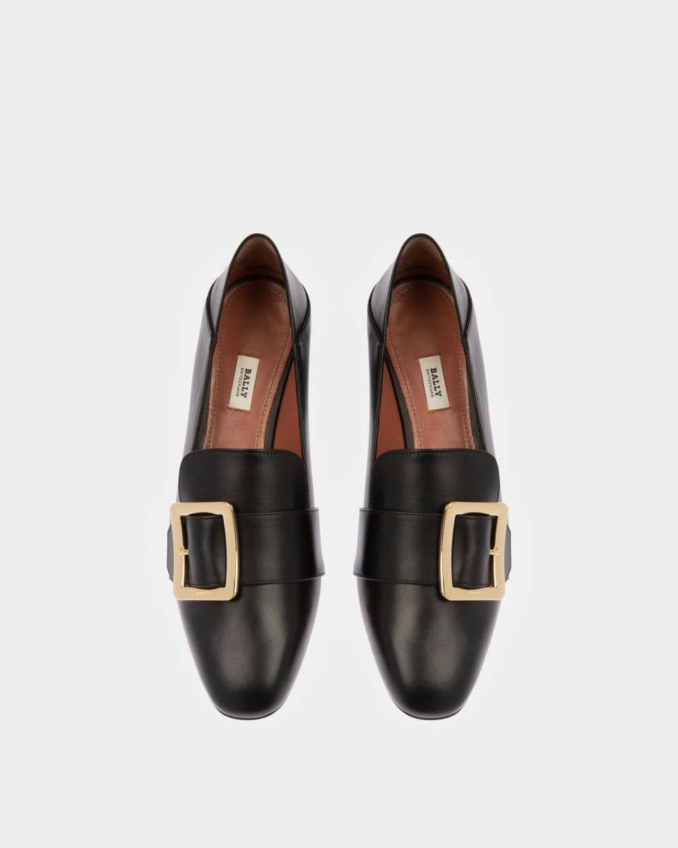 Bally Janelle Calf Läder 40mm Heel Pumps Dam Svarta | 8953TAEBD