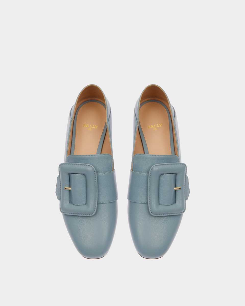 Bally Janelle Läder Loafers Mockasiner Dam Blå | 7031VBMTK