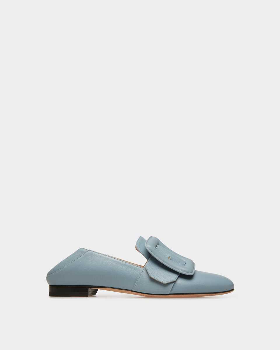 Bally Janelle Läder Loafers Mockasiner Dam Blå | 7031VBMTK