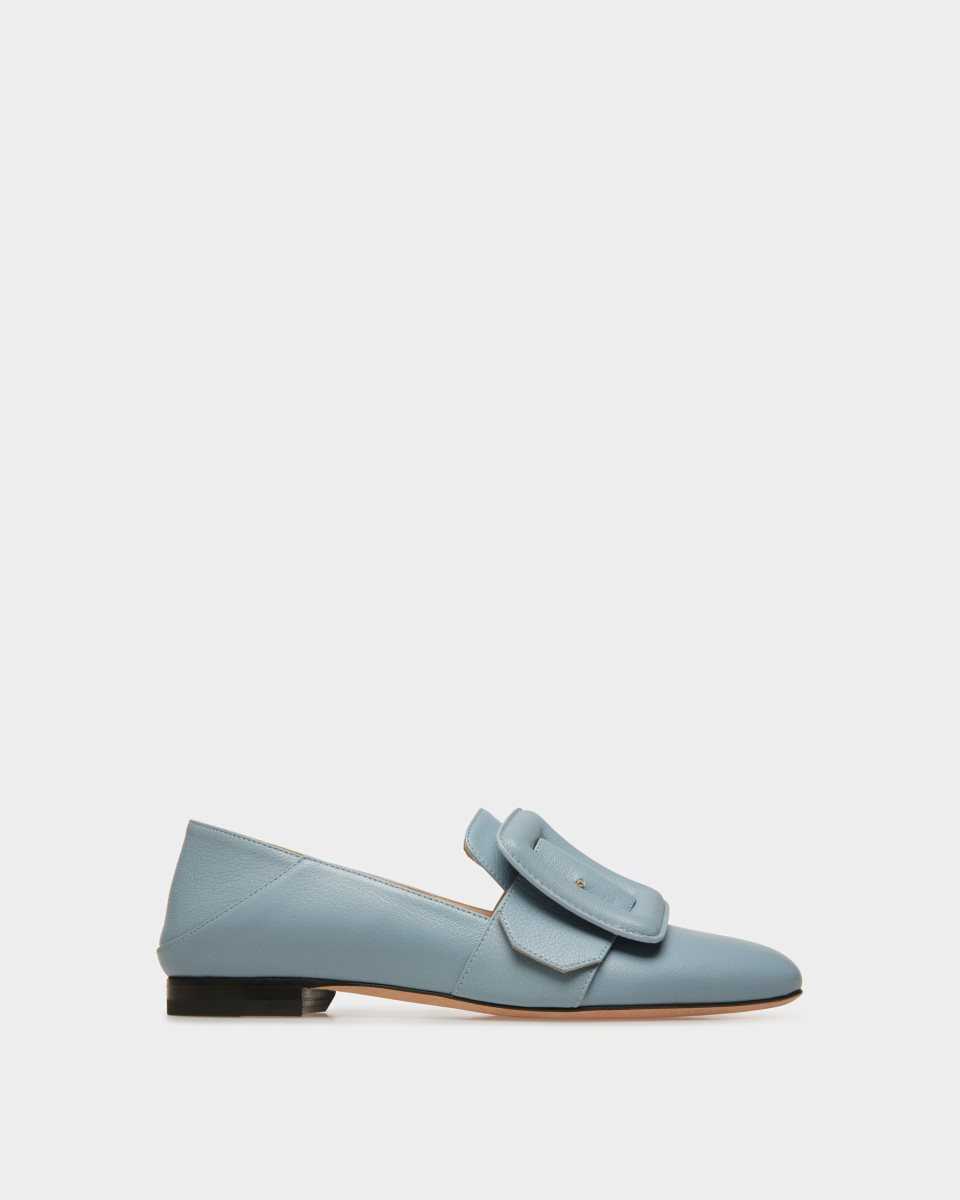 Bally Janelle Läder Loafers Mockasiner Dam Blå | 7031VBMTK