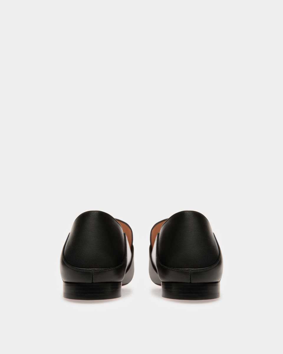 Bally Janelle Läder Slippers Mockasiner Dam Svarta | 5836AQJTW