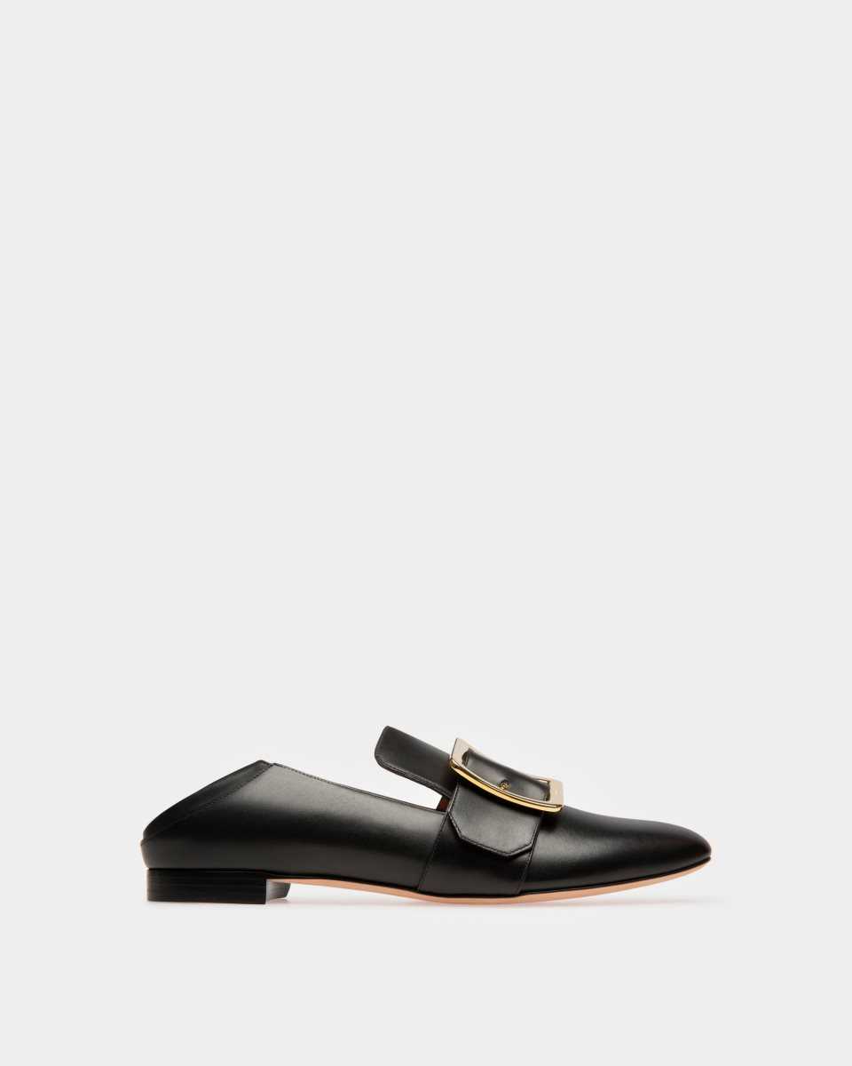 Bally Janelle Läder Slippers Mockasiner Dam Svarta | 5836AQJTW