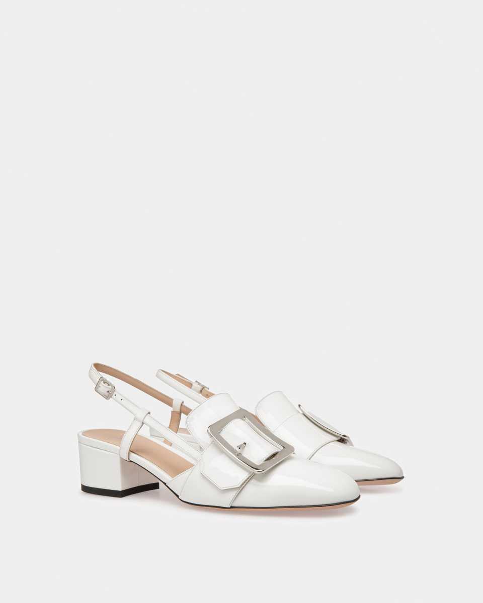 Bally Jasmine Läder Slingback Pumps Dam Vita | 4798WDTVP