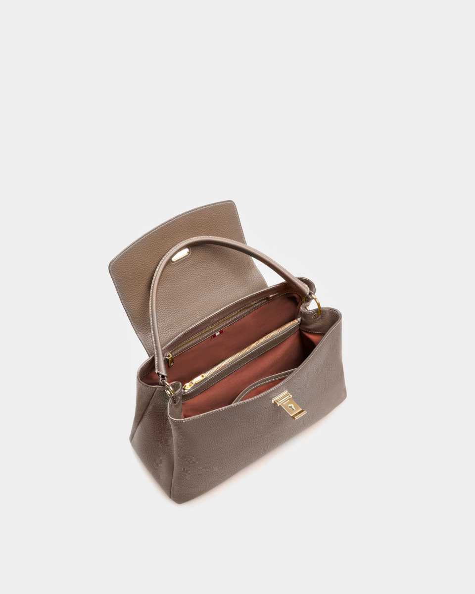 Bally Layka Läder Handväska Dam Beige | 9764NTBID