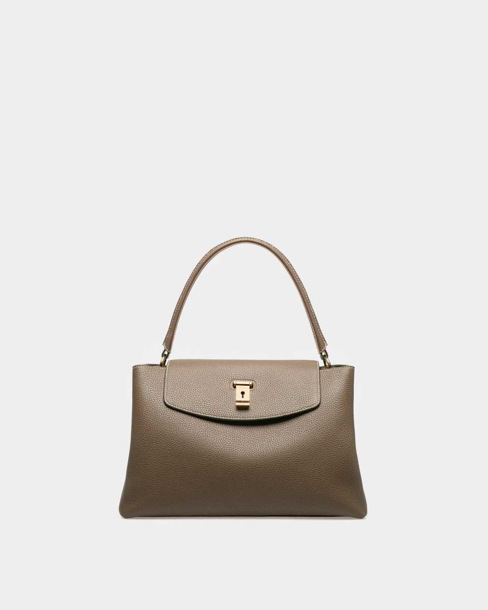 Bally Layka Läder Handväska Dam Beige | 9764NTBID