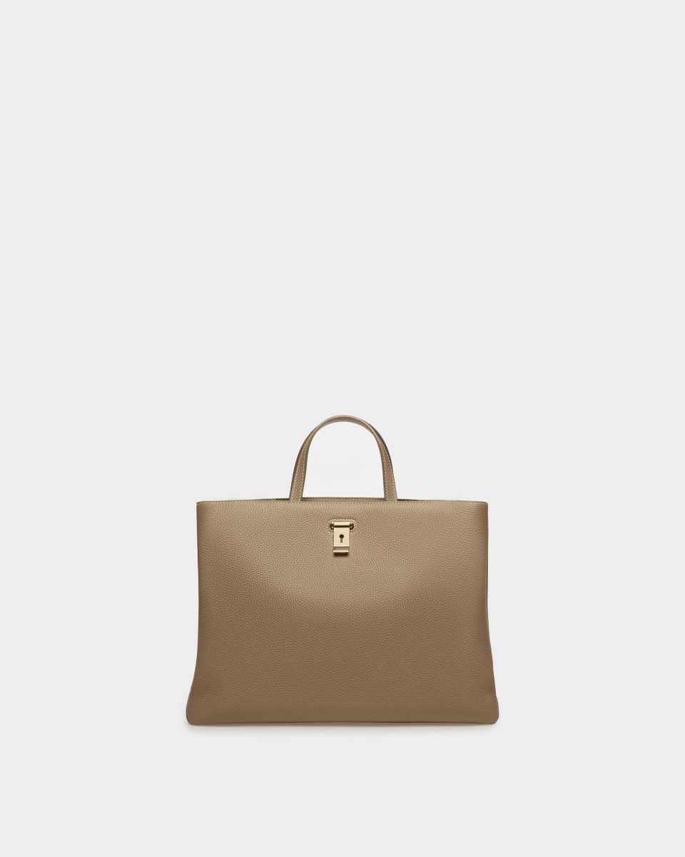 Bally Lya Läder Toteväska Dam Beige | 4357RVOXH