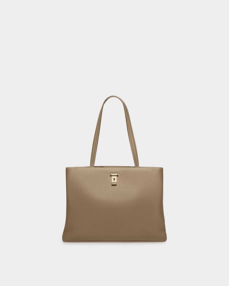 Bally Lya Läder Toteväska Dam Beige | 4357RVOXH