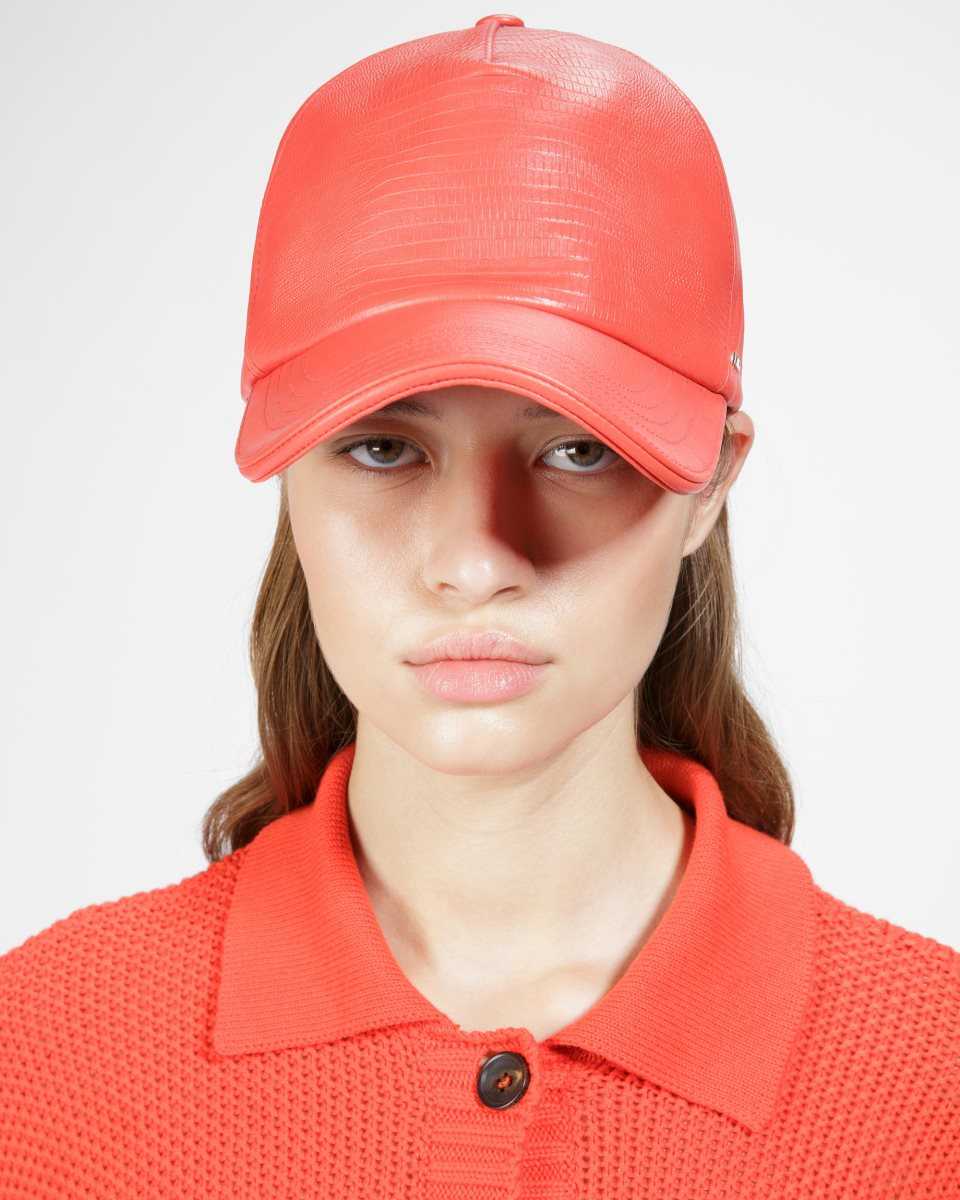 Bally Läder Baseball Hatt Dam Orange | 7935NTLJY