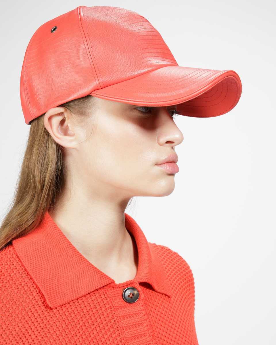 Bally Läder Baseball Hatt Dam Orange | 7935NTLJY