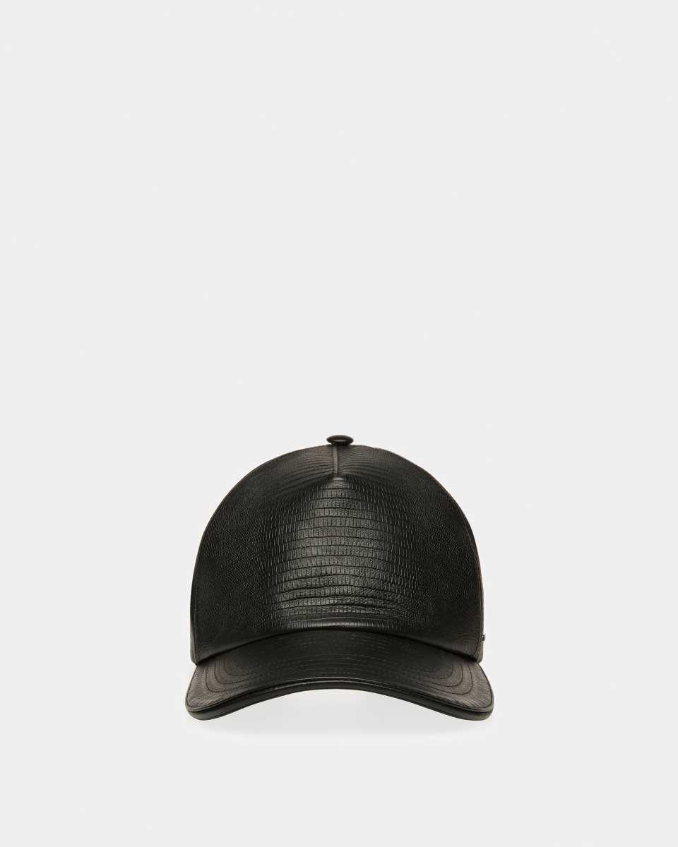 Bally Läder Baseball Hatt Herr Svarta | 8631GLAXJ