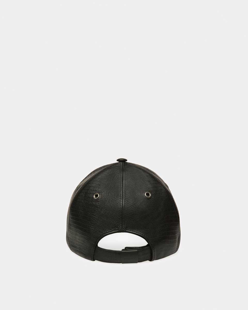 Bally Läder Baseball Hatt Herr Svarta | 8631GLAXJ