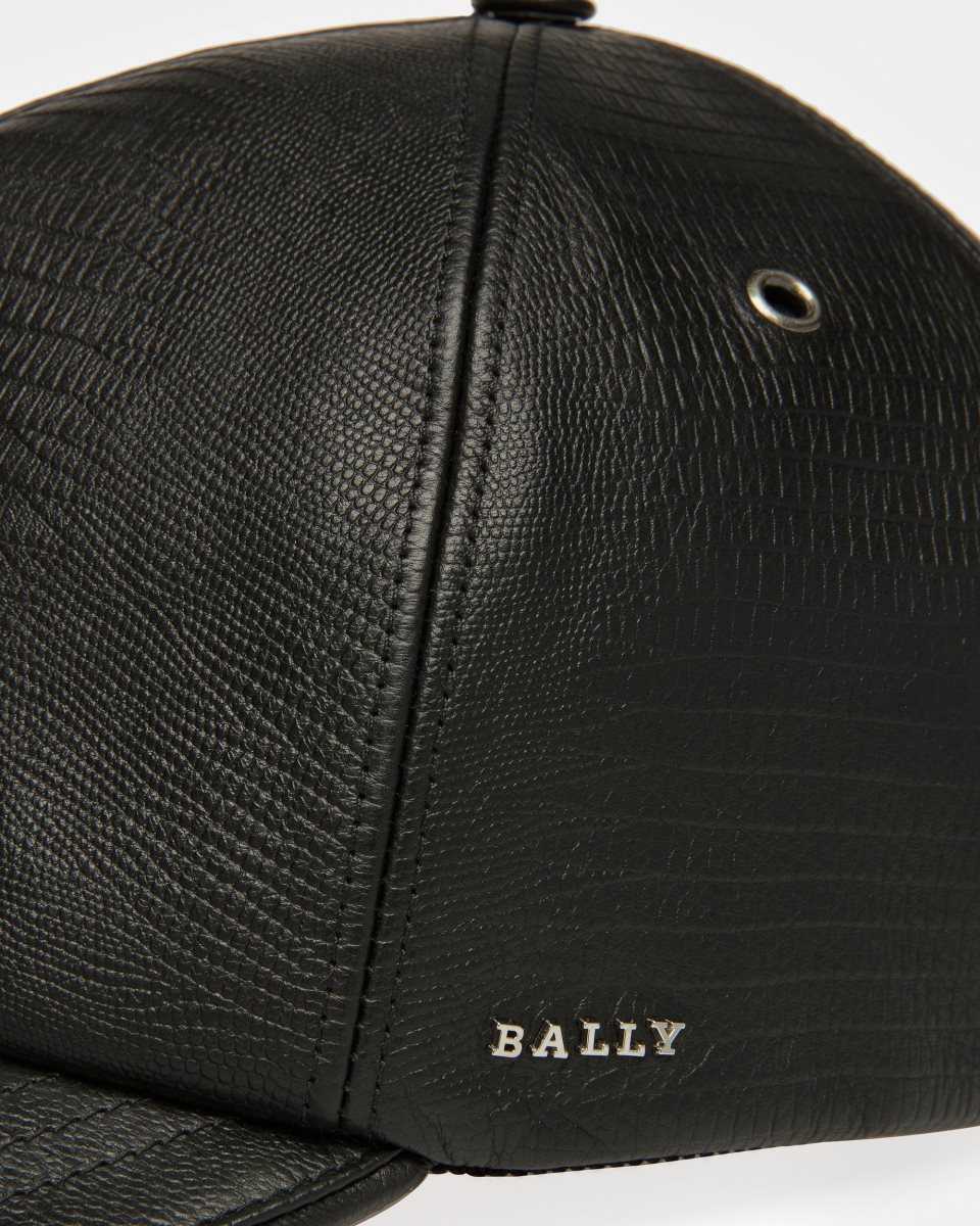 Bally Läder Baseball Hatt Herr Svarta | 8631GLAXJ