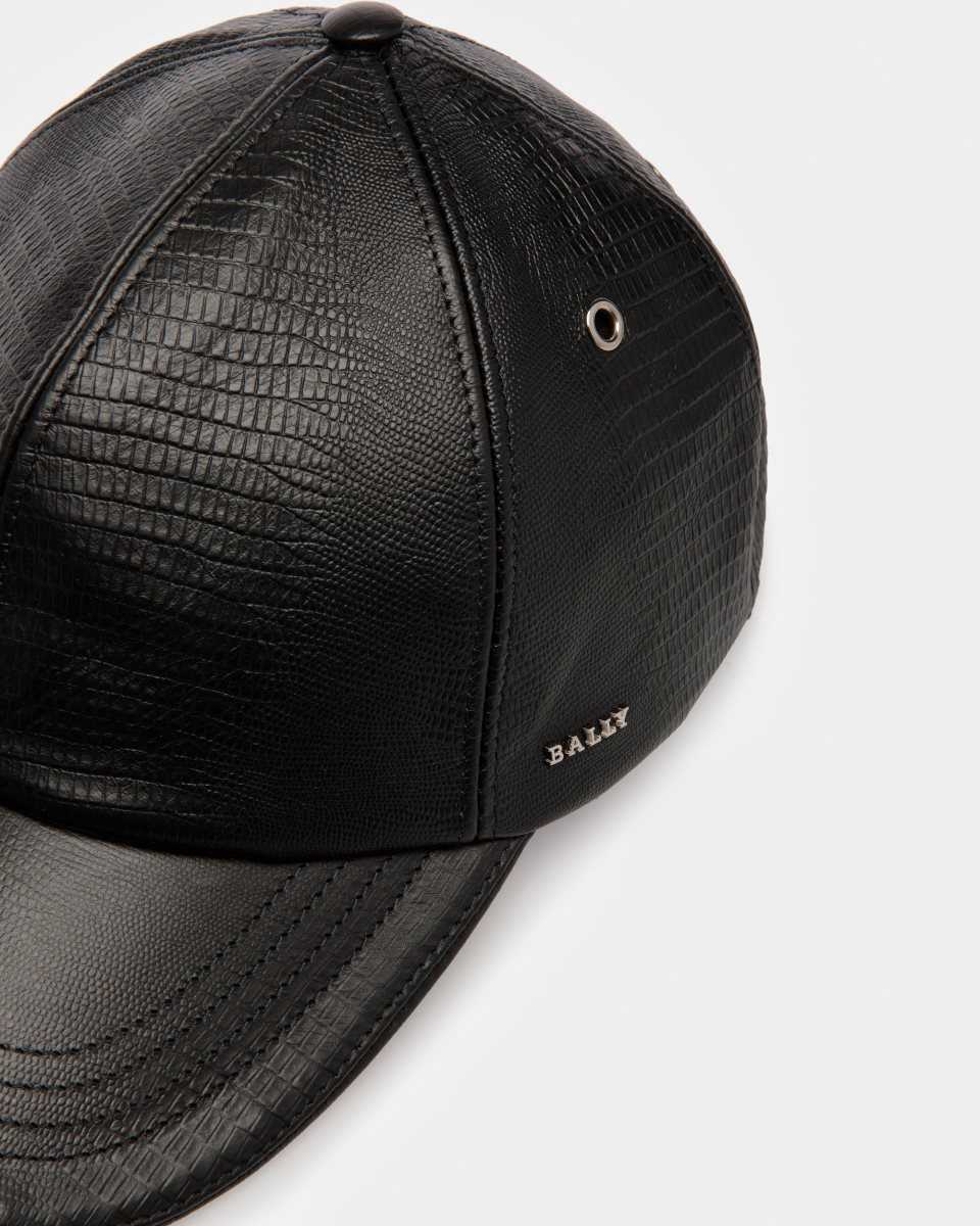 Bally Läder Baseball Läder Hatt Dam Svarta | 1752XIPTQ