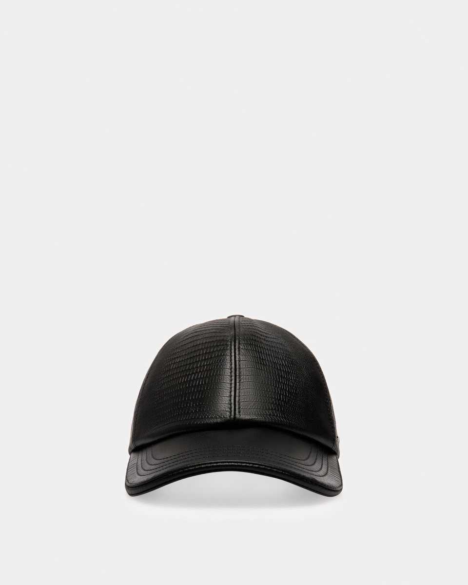 Bally Läder Baseball Läder Hatt Dam Svarta | 1752XIPTQ