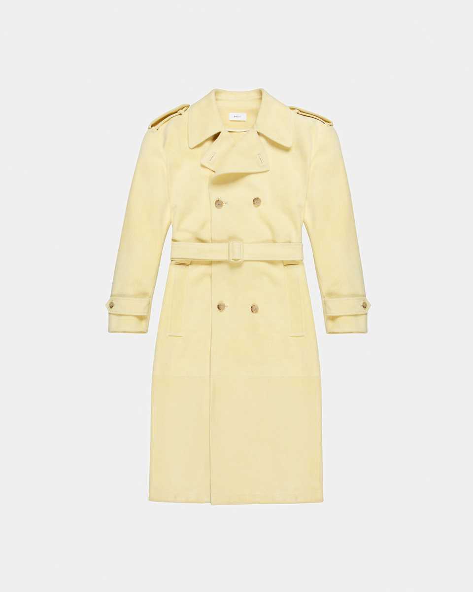 Bally Läder Belted Trench Coat Jacka Herr Olika Färger | 8170VGCUJ