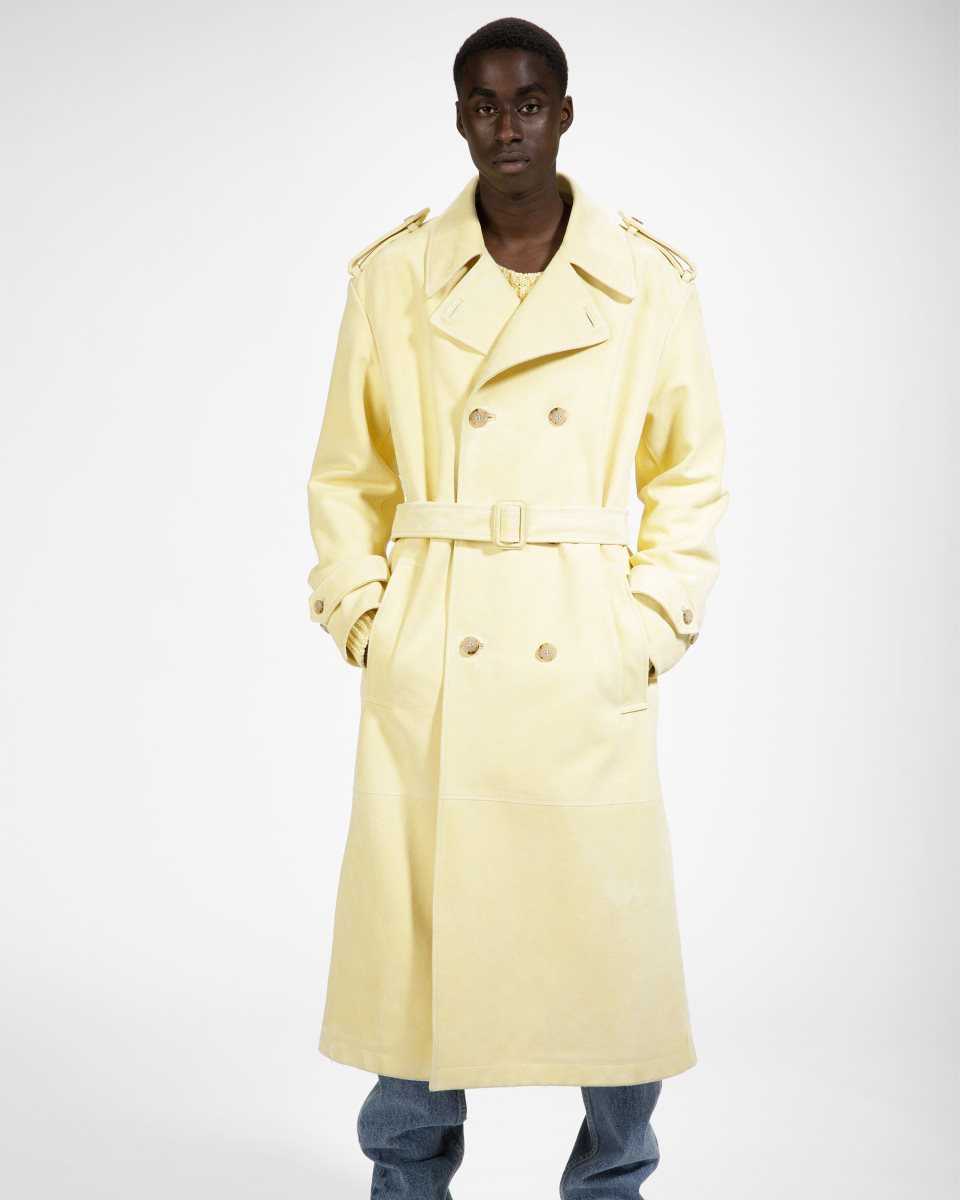 Bally Läder Belted Trench Coat Jacka Herr Olika Färger | 8170VGCUJ