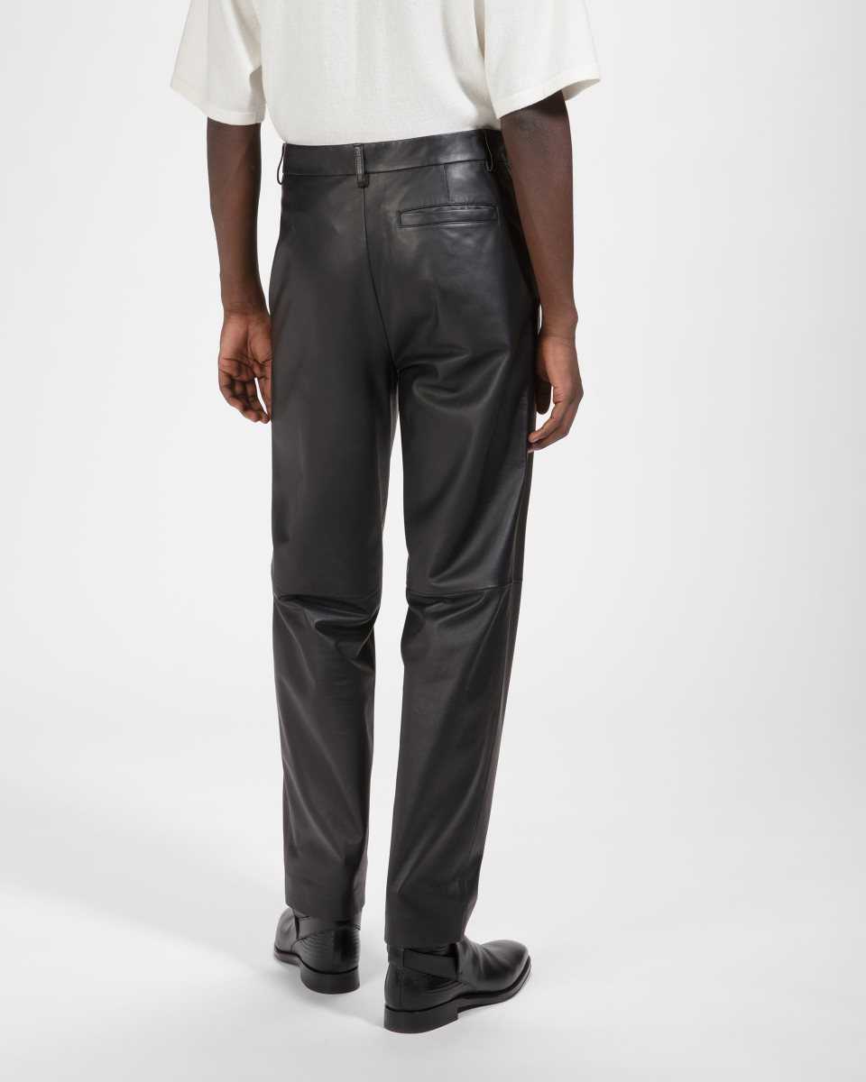 Bally Läder Trousers Byxor Herr Svarta | 5649VWEHR