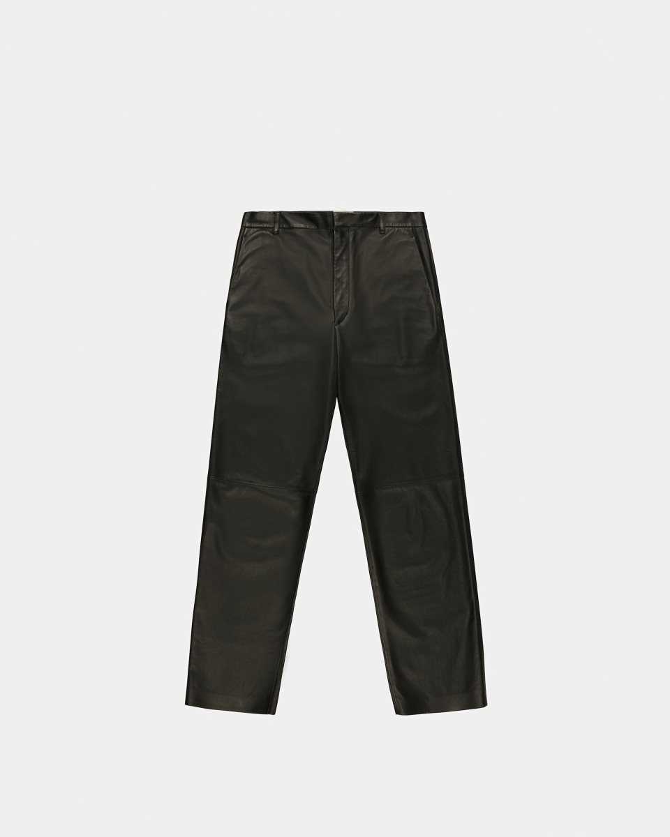 Bally Läder Trousers Byxor Herr Svarta | 5649VWEHR