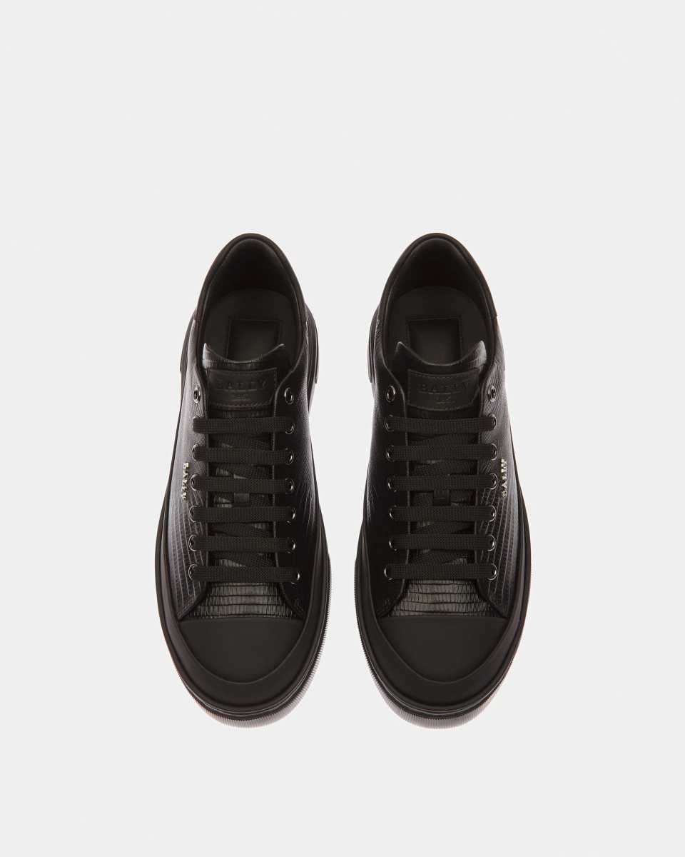 Bally Maily Läder Sneakers Herr Svarta | 1065YQLOA