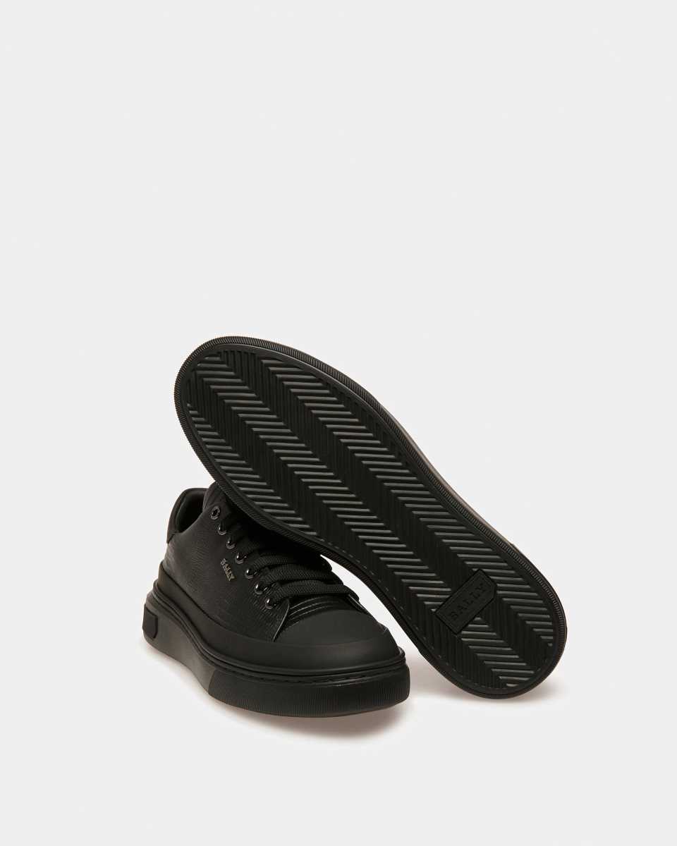 Bally Maily Läder Sneakers Herr Svarta | 1065YQLOA