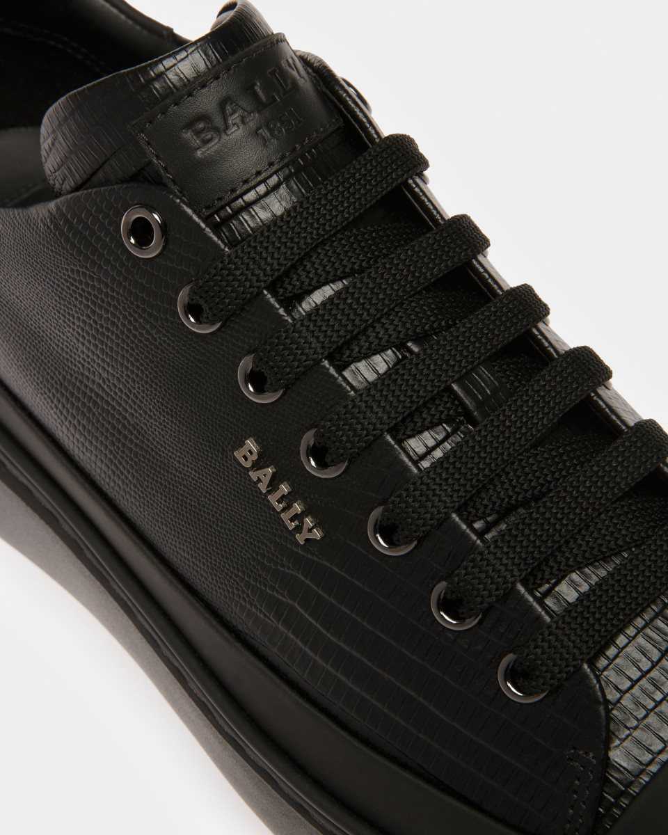 Bally Maily Läder Sneakers Herr Svarta | 1065YQLOA