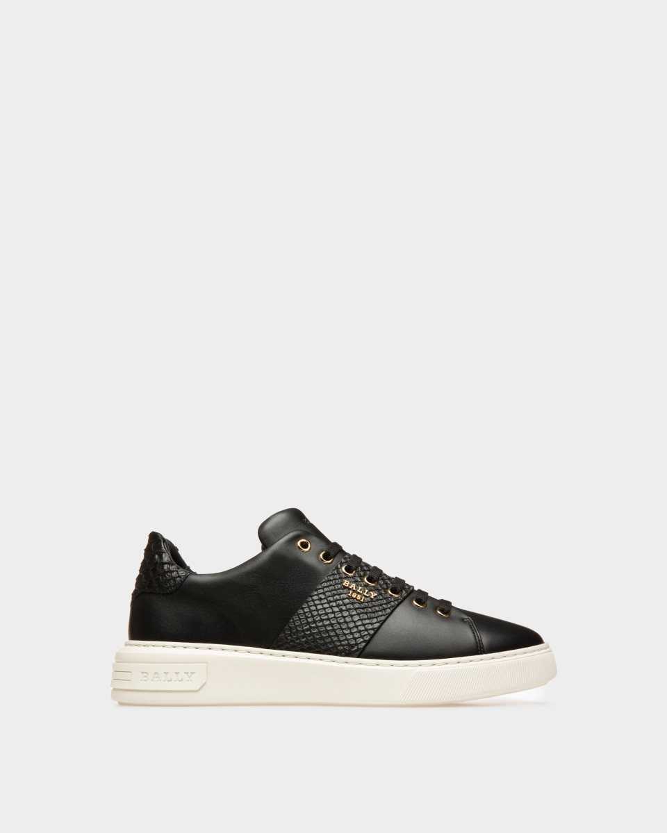 Bally Maily Läder Sneakers Herr Svarta | 1658HZSYJ