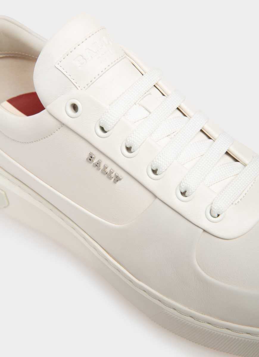 Bally Manny Läder Sneakers Herr Vita | 0892EJLYD