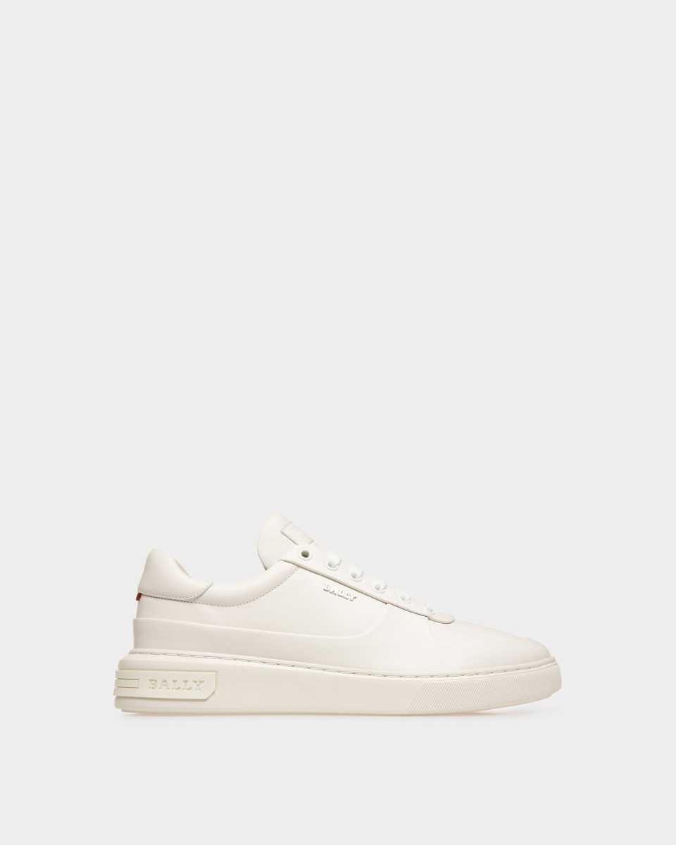 Bally Manny Läder Sneakers Herr Vita | 0892EJLYD