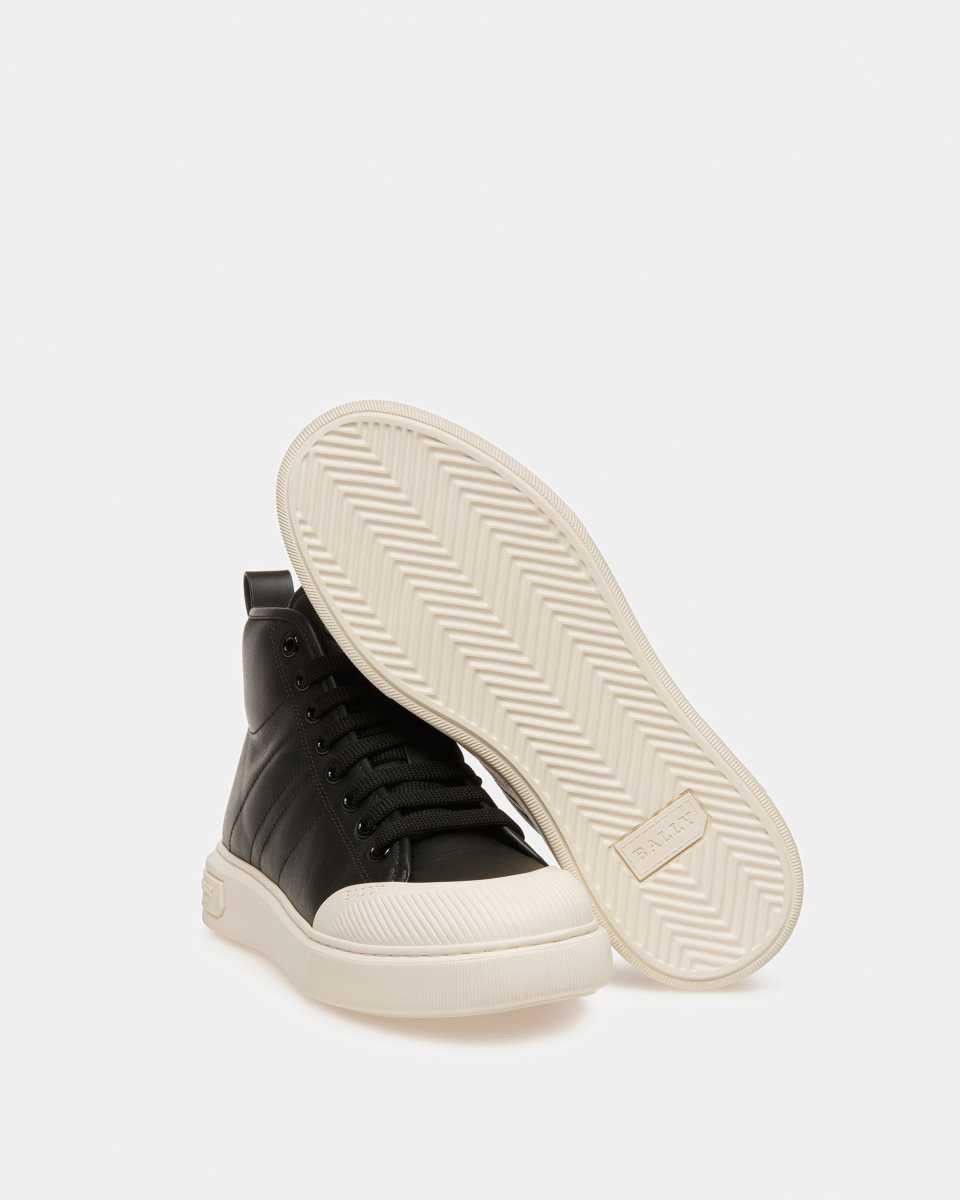 Bally Maren Läder Sneakers Dam Svarta | 2806RFLUT