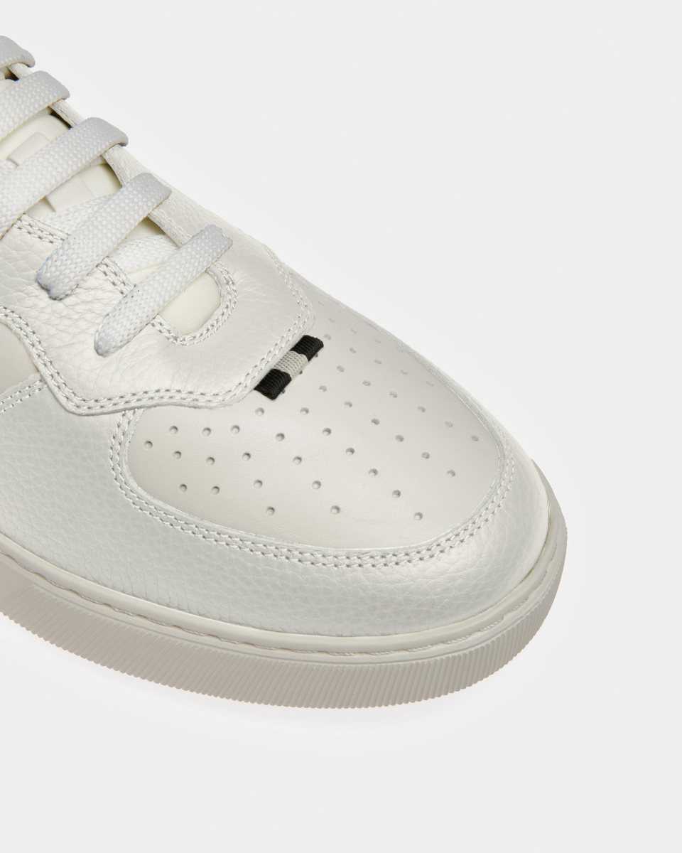 Bally Mark Läder And Fabric Sneakers Herr Vita | 7841DZNKS