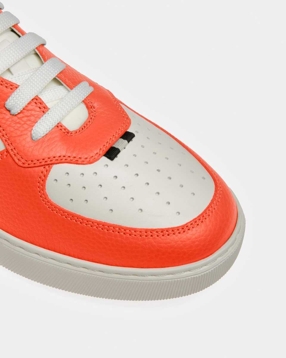 Bally Mark Läder Sneakers Herr Vita | 7841DGFIT