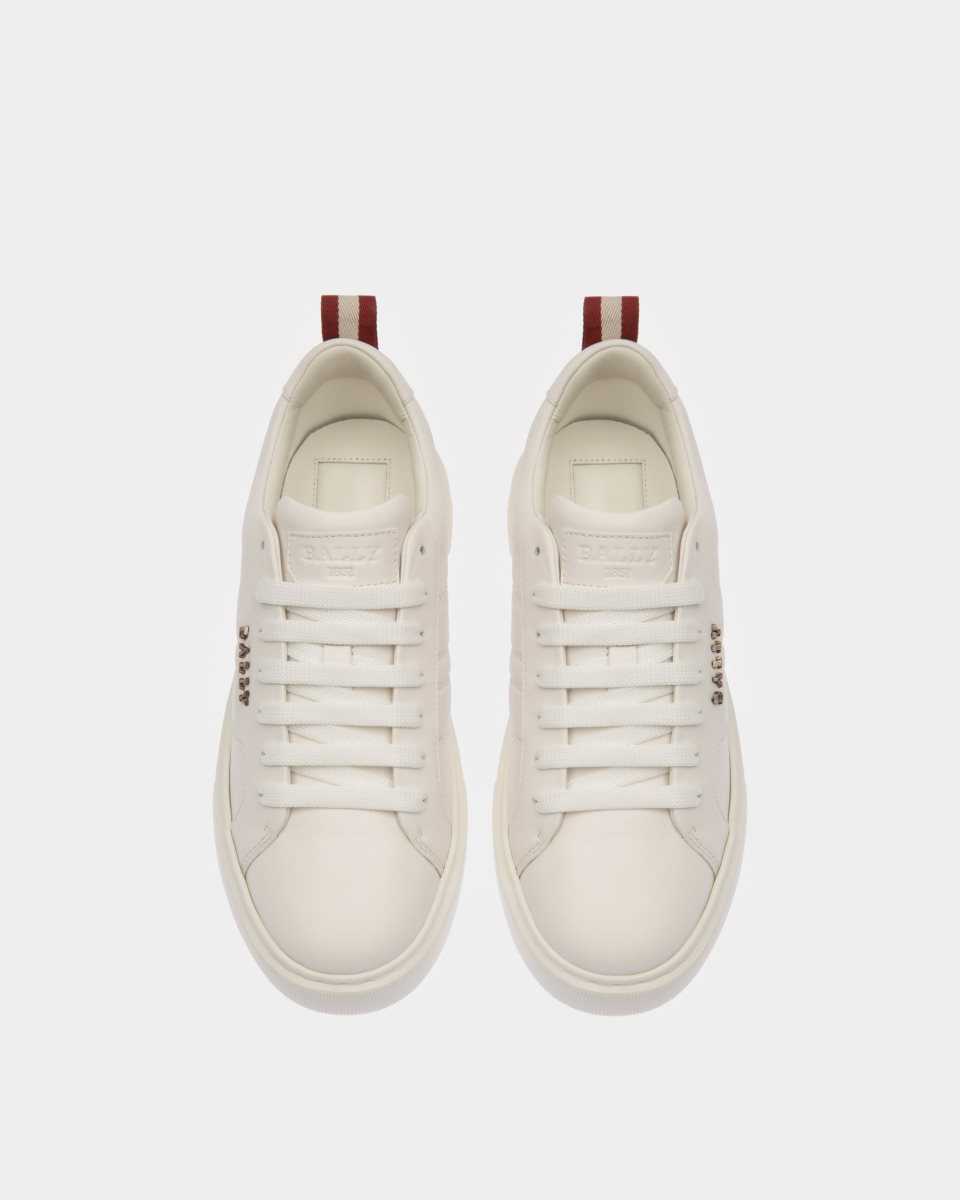 Bally Maxim Läder Sneakers Dam Vita | 4056OZBDI