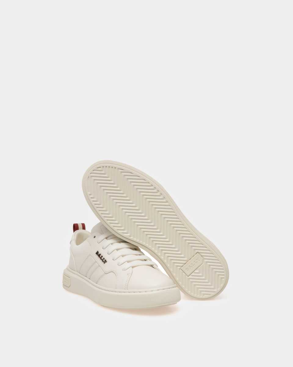 Bally Maxim Läder Sneakers Dam Vita | 4056OZBDI