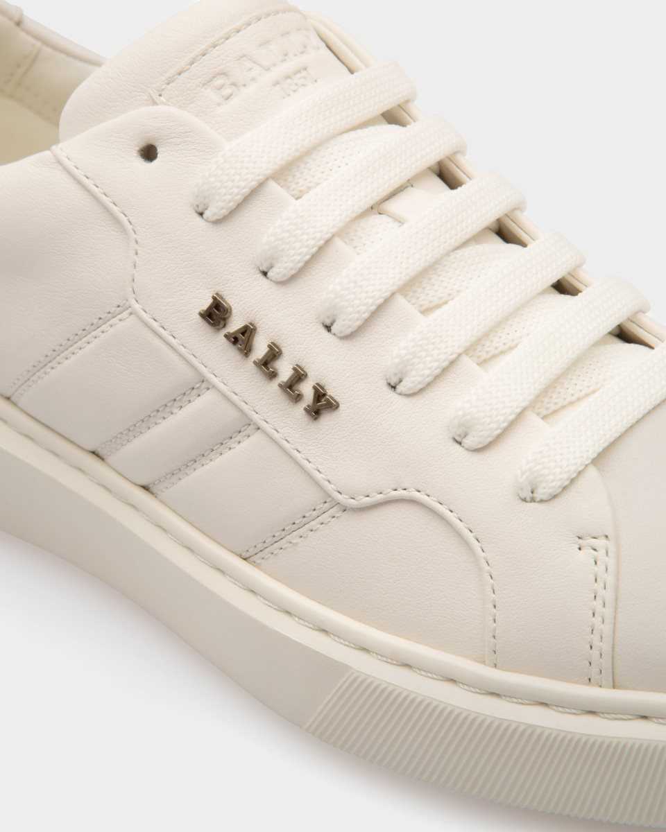 Bally Maxim Läder Sneakers Dam Vita | 4056OZBDI