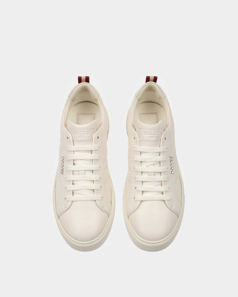 Bally Maxim Läder Sneakers Herr Vita | 7381KBESQ