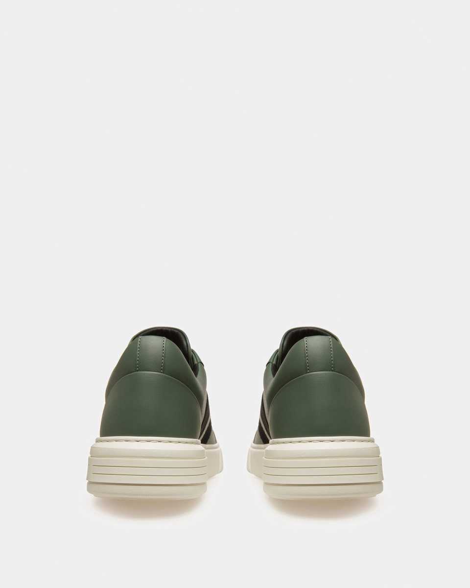 Bally Moony Läder And Fabric Sneakers Herr Gröna | 1850JHPOM