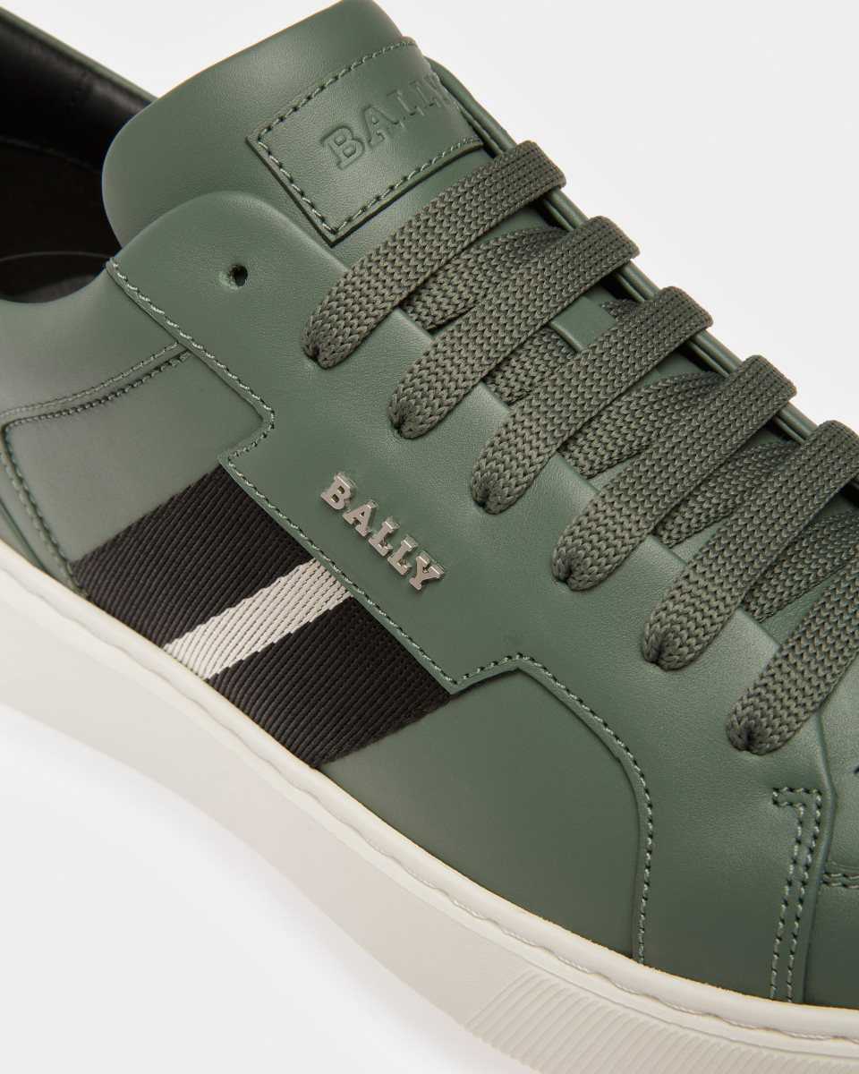 Bally Moony Läder And Fabric Sneakers Herr Gröna | 1850JHPOM