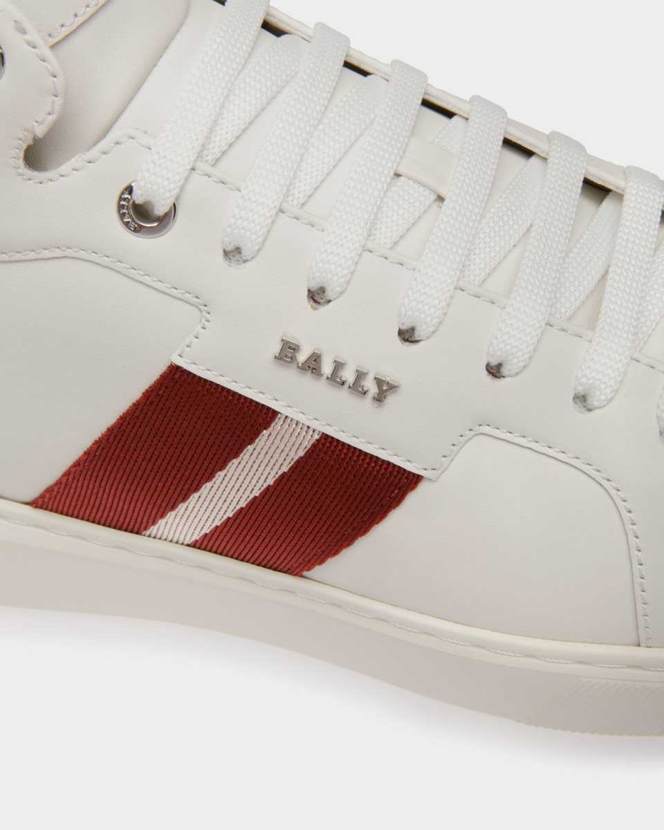 Bally Myles Läder Sneakers Herr Vita | 2768KQART