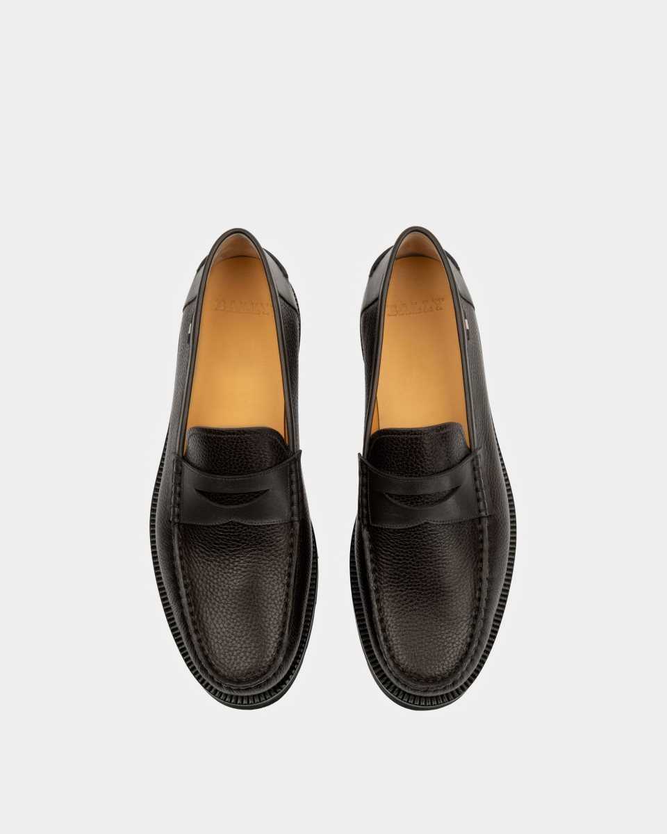 Bally Noah Läder Loafers Herr Svarta | 1783WQCIZ